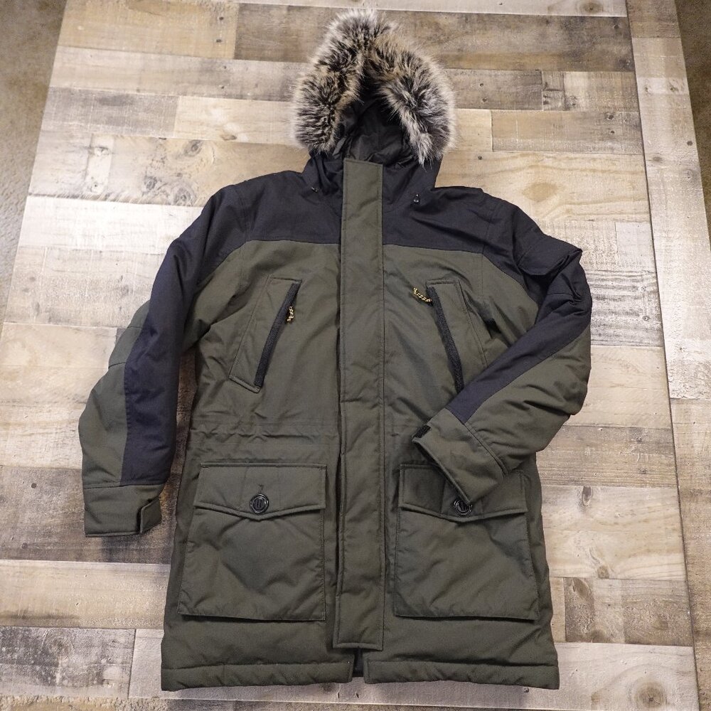 Lands' End Expedition Winter Down Parka men's small green black